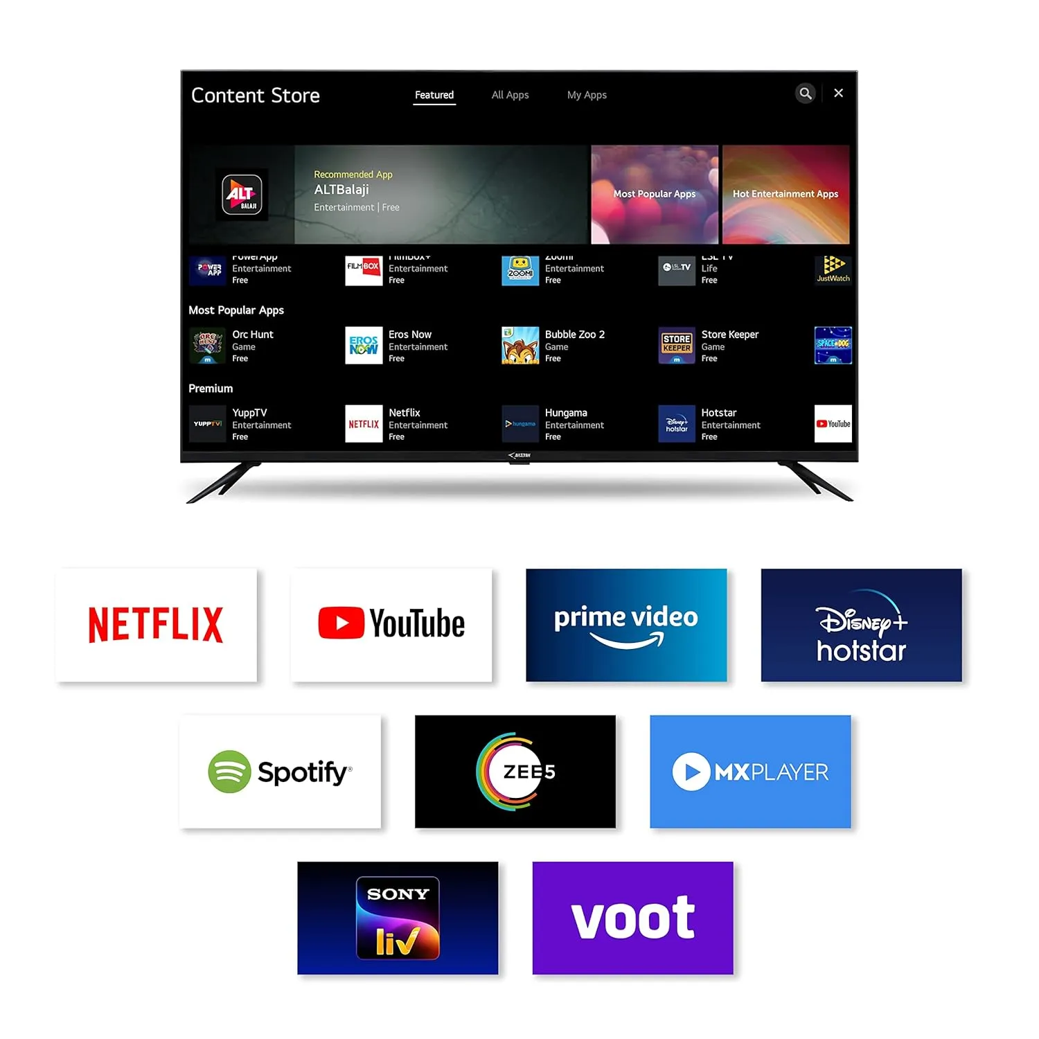 BESTON LED TV 55" SMART UHD WEB OS 4K UHD 1.5GB RAM 8GB ROM (BS55UW1) view 7
